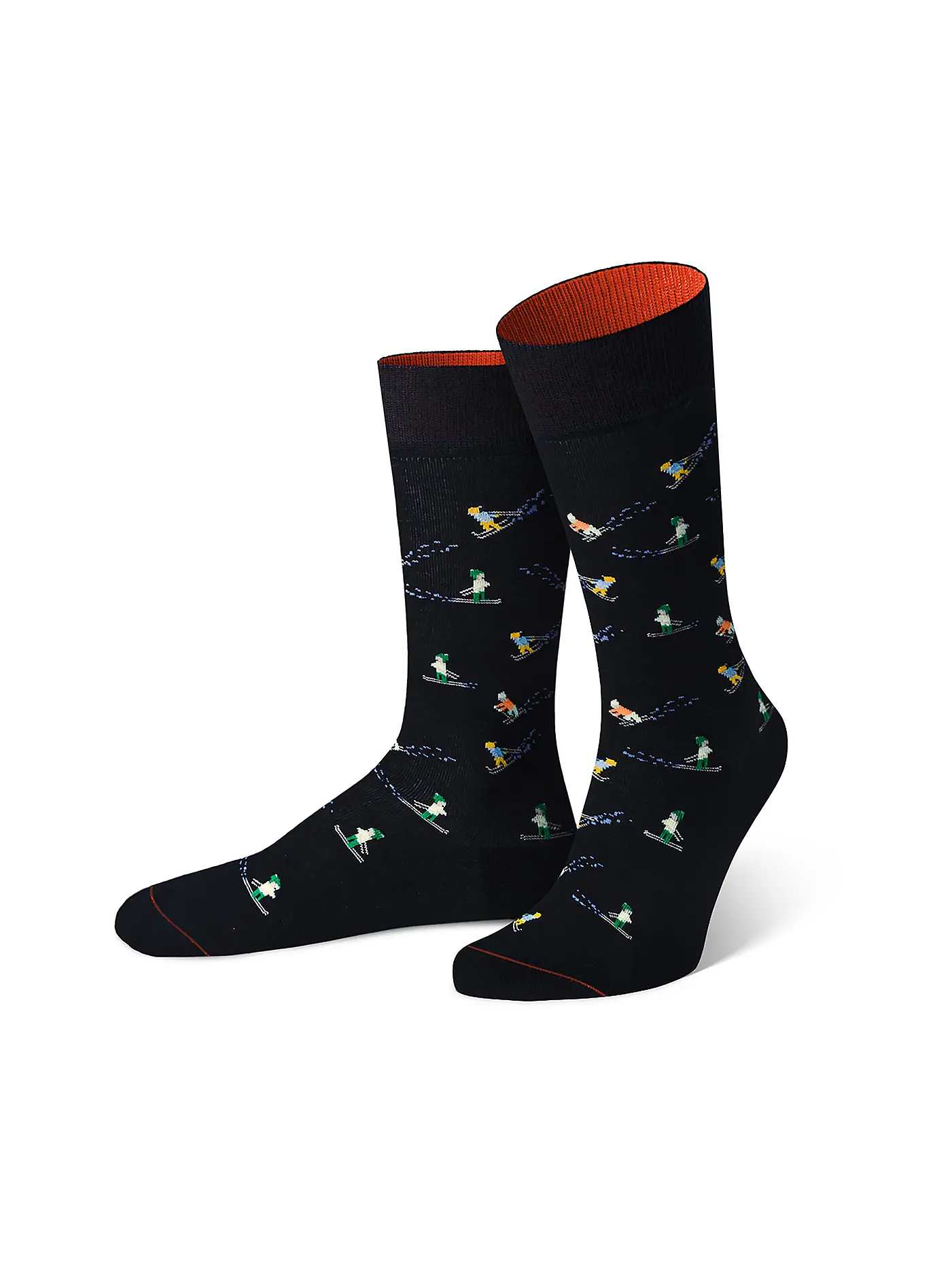 VON JUNGFELD | Socken KÜRBIS orange | schwarz